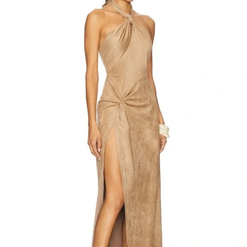 Ronny Kobo Collection Tan Maxi Dress - Picture 2 of 15